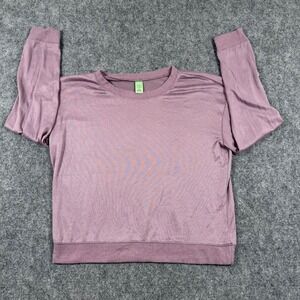 Honeydew Crewneck XXL Purple Polyester Spandex Blend Long Sleeve Sweater Women's